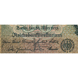 Allemagne - Pick 182a_2 - 50 reichsmark - 30/03/1933 - Lettre K - Série D - Etat : B+