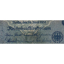 Allemagne - Pick 183a - 100 reichsmark - 24/06/1935 - Lettre C - Série A - Etat : TB