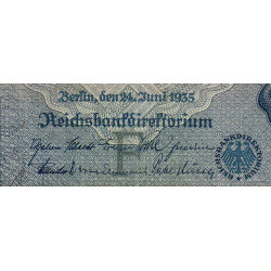 Allemagne - Pick 183a - 100 reichsmark - 24/06/1935 - Lettre F - Série H - Etat : TTB