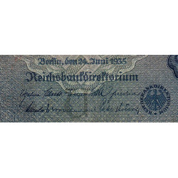 Allemagne - Pick 183a - 100 reichsmark - 24/06/1935 - Lettre U - Série E - Etat : TB-