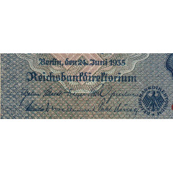 Allemagne - Pick 183b - 100 reichsmark - 24/06/1935 - Sans lettre - Série C - Etat : TTB