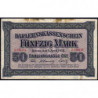 Allemagne - Emission de Kowno (Lituanie) - Pick R 132 - 50 mark - Série D - 04/04/1918 - Etat : TB-