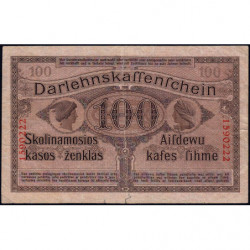 Allemagne - Kowno (Lituanie) - Pick R 133 - 100 mark - Sans série - 04/04/1918 - Etat : TB+