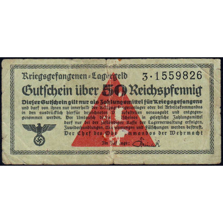 Allemagne - Camp de prisonniers - 50 reichspfennig - Série 3 - 1939/1940 - Etat : TB-