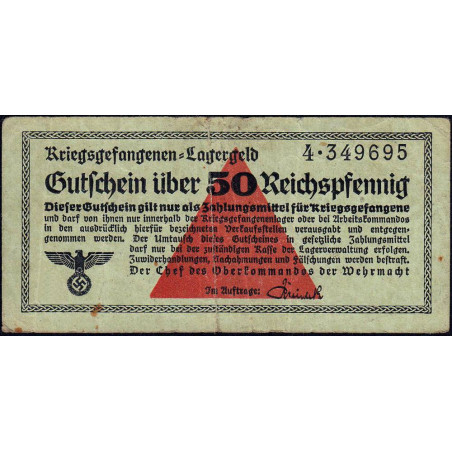 Allemagne - Camp de prisonniers - 50 reichspfennig - Série 4 - 1939/1940 - Etat : TB+