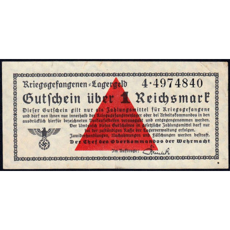 Allemagne - Camp de prisonniers - 1 reichsmark - Série 4 - 1939 - Etat : SUP