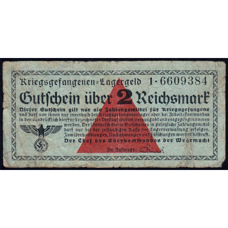 Allemagne - Camp de prisonniers - 2 reichsmark - Série 1 - 1939 - Etat : TB-