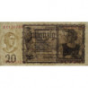 Allemagne - Pick 185 - 20 reichsmark - 16/06/1939 - Lettre W - Série A - Etat : SUP+