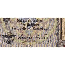 Allemagne - Pick 185 - 20 reichsmark - 16/06/1939 - Lettre W - Série C - Etat : TTB