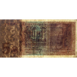 Allemagne - Pick 186a_1 - 5 reichsmark - 01/08/1942 - Lettre P - Série Y - Etat : TTB