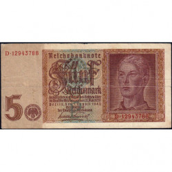 Allemagne - Pick 186a_2 - 5 reichsmark - 01/08/1942 - Lettre P - Série D - Etat : TB+