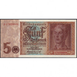 Allemagne - Pick 186a_2 - 5 reichsmark - 01/08/1942 - Lettre P - Série J - Etat : pr.NEUF