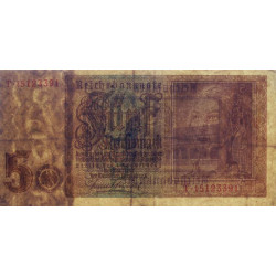 Allemagne - Pick 186a_2 - 5 reichsmark - 01/08/1942 - Lettre P - Série T - Etat : TTB-