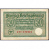 Allemagne - Territoires occupés - Pick R 135 - 50 reichspfennig - Série 177 - 1940 - Etat : TB