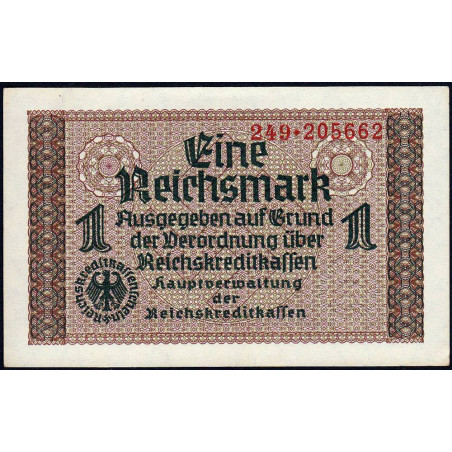 Allemagne - Territoires occupés - Pick R 136a - 1 reichsmark - Série 249 - 1940 - Etat : SPL+