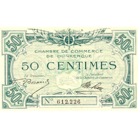 Dunkerque - Pirot 54-1 - 50 centimes - Sans date - Etat : SUP+