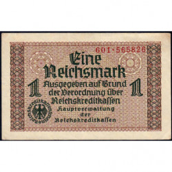 Allemagne - Territoires occupés - Pick R 136b - 1 reichsmark - Série 601 - 1940 - Etat : TTB+