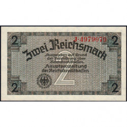 Allemagne - Territoires occupés - Pick R 137a - 2 reichsmark - Série J - 1940 - Etat : NEUF