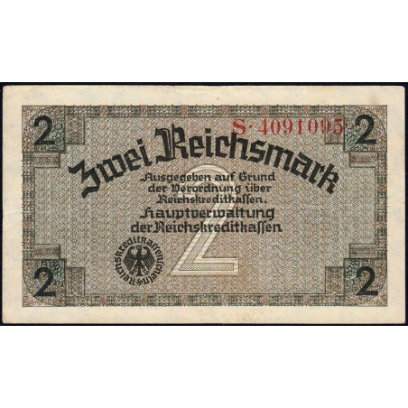 Allemagne - Territoires occupés - Pick R 137a - 2 reichsmark - Série S - 1940 - Etat : SUP