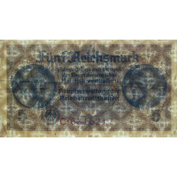 Allemagne - Territoires occupés - Pick R 138a - 5 reichsmark - Série C - 1939 - Etat : TTB-