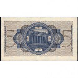 Allemagne - Territoires occupés - Pick R 138a - 5 reichsmark - Série F - 1939 - Etat : TTB+
