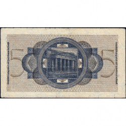 Allemagne - Territoires occupés - Pick R 138a - 5 reichsmark - Série N - 1939 - Etat : TB+