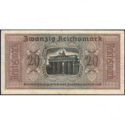 Allemagne - Territoires occupés - Pick R 139 - 20 reichsmark - Série M - 1940 - Etat : TTB-