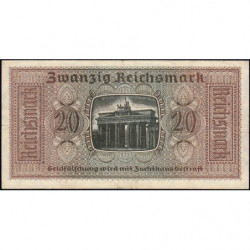 Allemagne - Territoires occupés - Pick R 139 - 20 reichsmark - Série M - 1939 - Etat : TTB-
