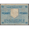 Baden - Occupation Française - Pick S 1002a - 10 pfennig - Série D - 1947 - Etat : TB-