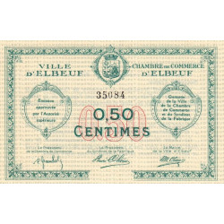 Elbeuf - Pirot 55-1 - 50 centimes - Sans date - Etat : SUP