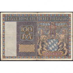 Banque de Bavière - Pick S 923 - 100 mark - Série D - 01/01/1922 - Etat : TB+