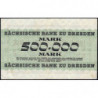 Banque de Saxe - Pick S 961 - 500'000 mark - Sans série - 15/08/1923 - Etat : TTB+