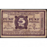 Allemagne - Camp de prisonniers WW1 - Francfort - 5 pfennig - 01/01/1917 - Etat : TB+
