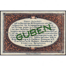 Allemagne - Camp de prisonniers WW1 - Guben - 1 pfennig - 01/10/1917 - Etat : SUP