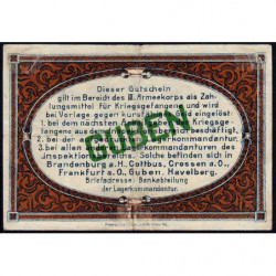 Allemagne - Camp de prisonniers WW1 - Guben - 2 mark - 01/10/1917 - Etat : TTB
