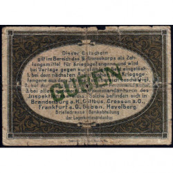 Allemagne - Camp de prisonniers WW1 - Guben - 5 mark - 01/10/1917 - Etat : TB-