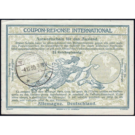 Coupon-réponse international - 35 reichspfennig - 04/12/1930 - Etat : SUP+