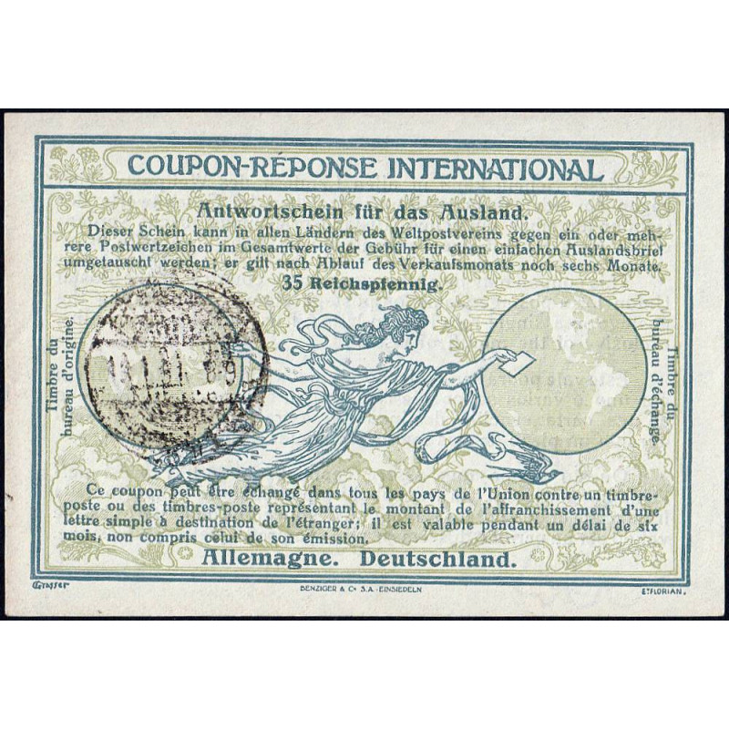 Coupon-réponse international - 35 reichspfennig - 13/01/1931 - Etat : SPL