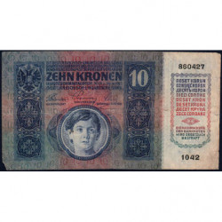 Autriche - Pick 19 - 10 kronen - Série 1042 - 02/01/1915 - Etat : TB-
