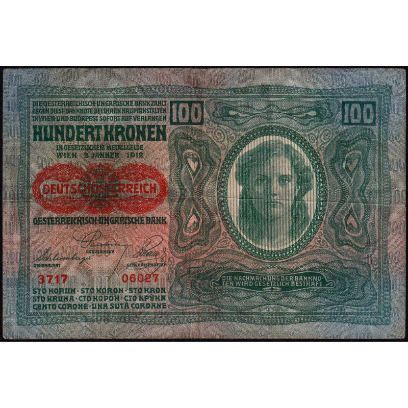Autriche - Pick 56_2 - 100 kronen - 1919 - Etat : TB+