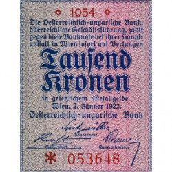 Autriche - Pick 78_1 - 1'000 kronen - 02/01/1922 - Etat : NEUF