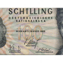 Autriche - Pick 145 - 100 shilling - 02/01/1969 - Etat : TB