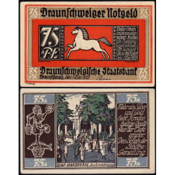 Allemagne - Notgeld - Braunschweig - 75 pfennig - Série 3 - Type i - 01/05/1921 - Etat : SPL