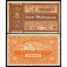 Allemagne - Notgeld - Aachen - 5 millions mark - Série B - 20/07/1923 - Etat : SUP