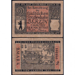 Allemagne - Notgeld - Berlin - 2 mark - Type 4 - 01/03/1922 - Etat : TB+