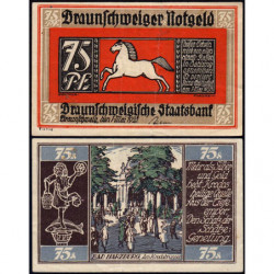 Allemagne - Notgeld - Braunschweig - 75 pfennig - Série 3 - Type i - 01/05/1921 - Etat : TTB