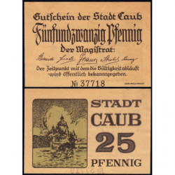 Allemagne - Notgeld - Caub (Kaub) - 25 pfennig - 1920 - Etat : SPL