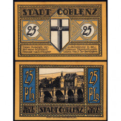 Allemagne - Notgeld - Coblenz - 25 pfennig - 01/05/1921 - Etat : NEUF