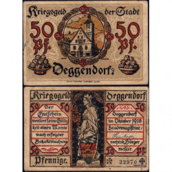 Allemagne - Notgeld - Deggendorf - 50 pfennig - 10/1918 - Etat : TB