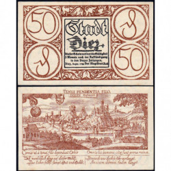 Allemagne - Notgeld - Diez - 50 pfennig - 12/1920 - Etat : SPL